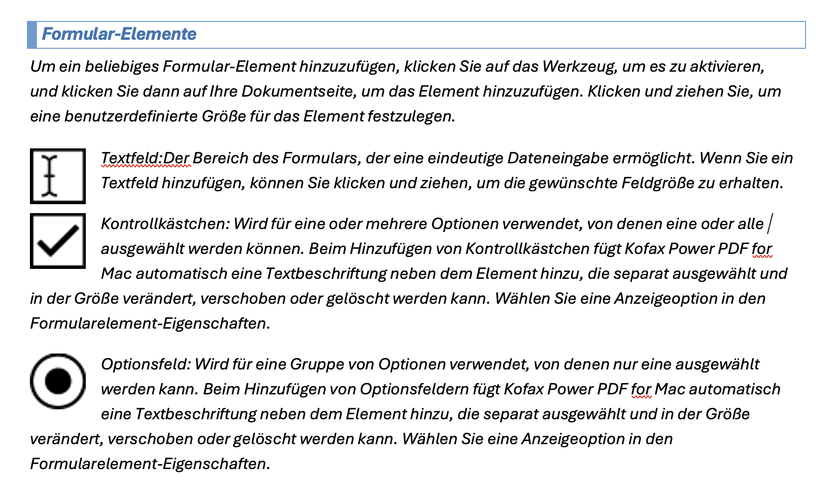 Kleiner Ausschnitt aus der Anleitungsdatei