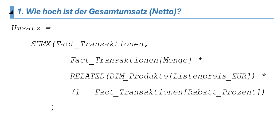 Ausschnitt aus dem Anleitungstext